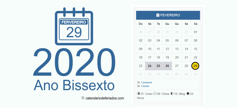 Representação de um ano bissexto em semanas